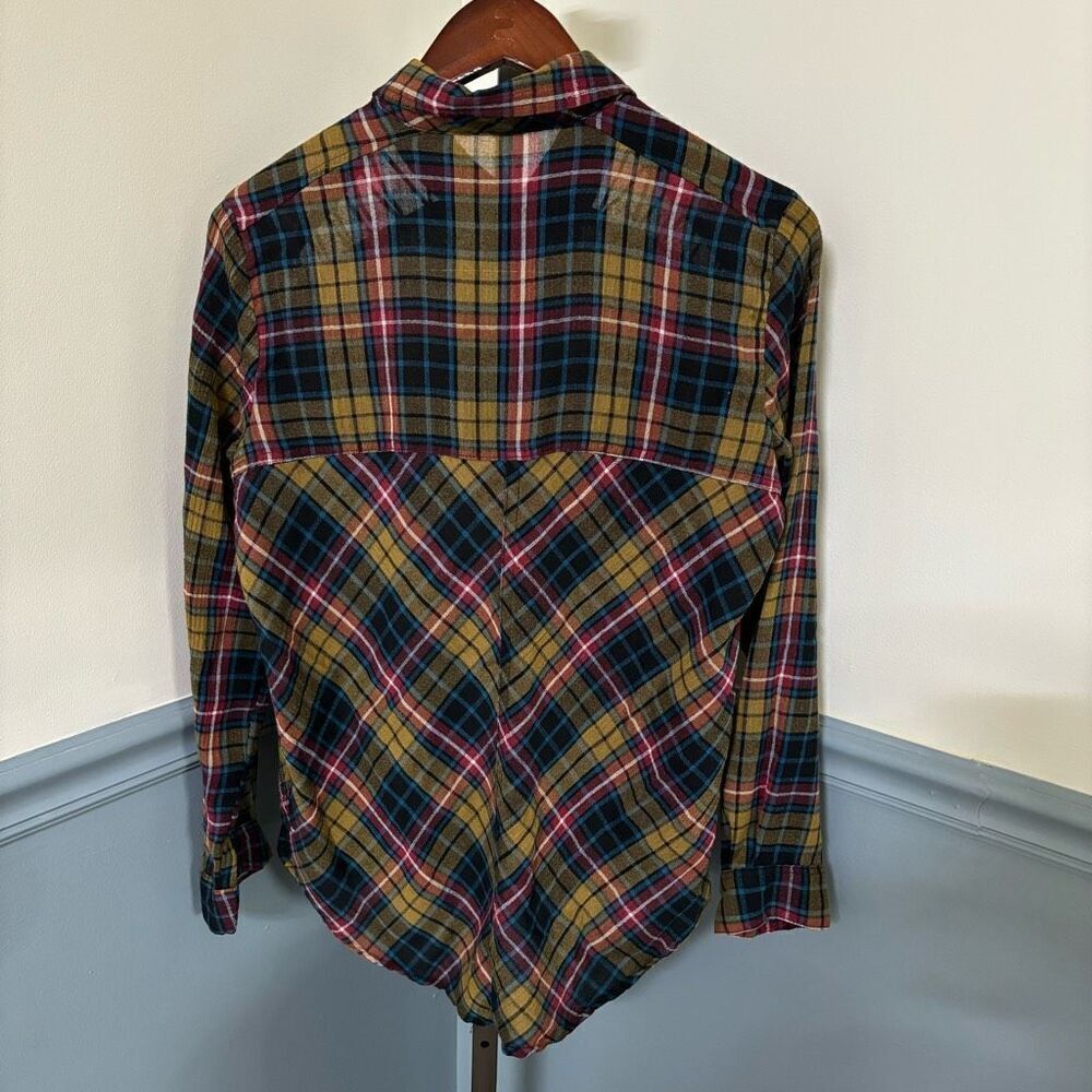 Free People Multicolor Plaid Button Down Shirt - Picture 5 of 5